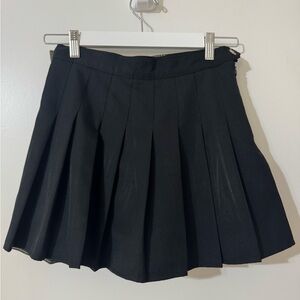 Classic Black Pleated Skort